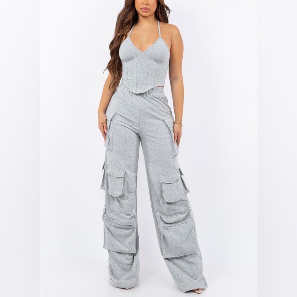 23. Cargo Two Piece Set in Gray